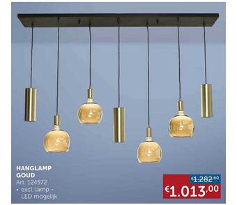 Zelfbouwmarkt Hanglamp goud aanbieding