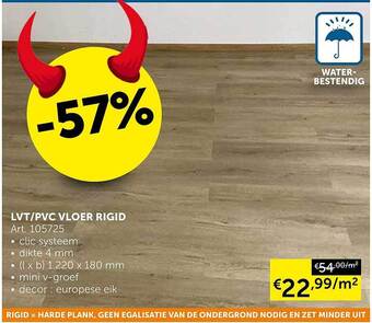 Zelfbouwmarkt Lvt pvc vloer rigid aanbieding