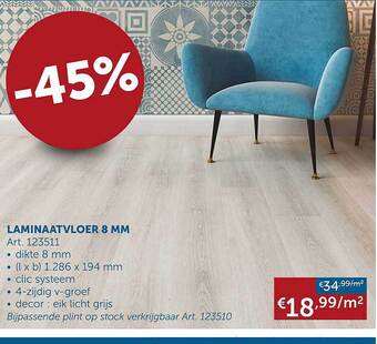 Zelfbouwmarkt Laminaatvloer 8 mm aanbieding
