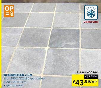 Zelfbouwmarkt Blauwsteen 2 cm aanbieding