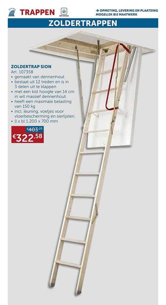 Zelfbouwmarkt Zoldertrap sion aanbieding