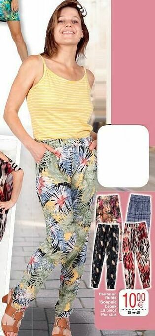 Cora Pantalon fluide soepele broek aanbieding
