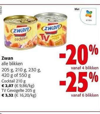 Colruyt Zwan alle blikken aanbieding