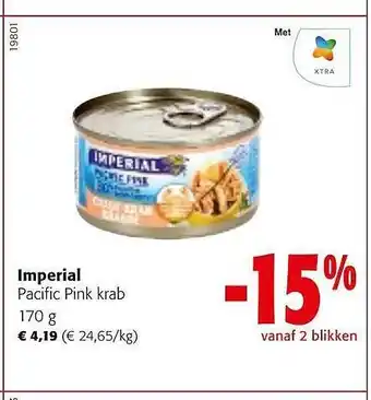 Colruyt Imperial pacific pink krab aanbieding
