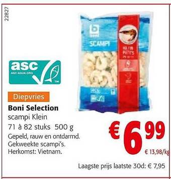 Colruyt Boni selection scampi klein aanbieding