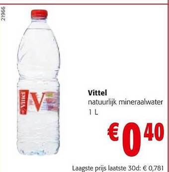 Colruyt Vittel natuurlijk mineraalwater aanbieding