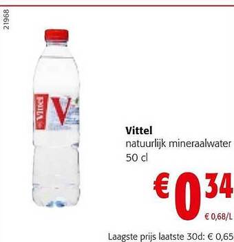 Colruyt Vittel natuurlijk mineraalwater aanbieding