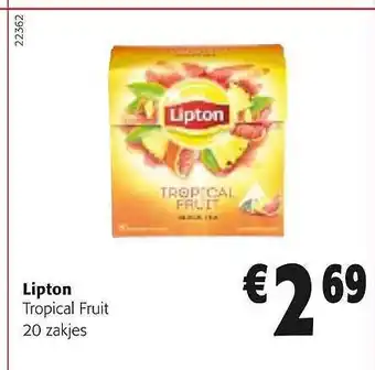 Colruyt Lipton tropical fruit 20 zakjes aanbieding