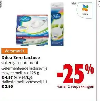 Colruyt Dílea zero lactose volledig assortiment aanbieding