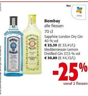 Colruyt Bombay alle flessen aanbieding