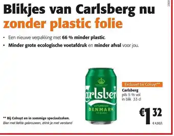 Colruyt Carlsberg pils 5% vol in blik aanbieding