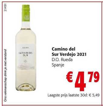 Colruyt Camino del sur verdejo 2021 aanbieding