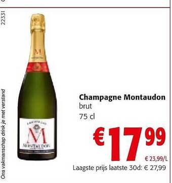 Colruyt Champagne montaudon brut aanbieding