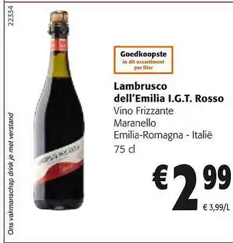 Colruyt Lambrusco dell'emilia i.g.t. rosso aanbieding