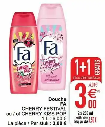 Cora Douche fa cherry festival ou - of cherry kiss pop aanbieding