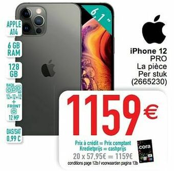Cora Apple iphone 12 pro aanbieding