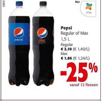 Colruyt Pepsi regular of max aanbieding