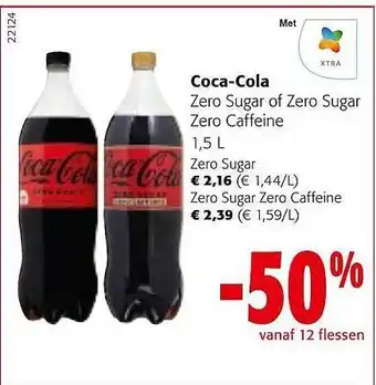 Colruyt Coca-cola zero sugar of zero sugar zero cafeine zero sugar aanbieding