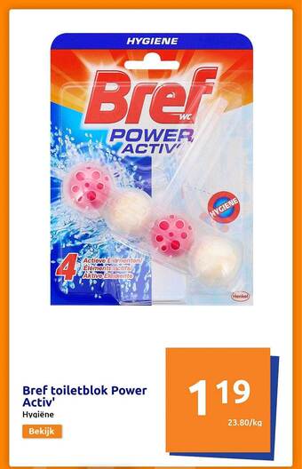 Action Bref toiletblok power activ' aanbieding