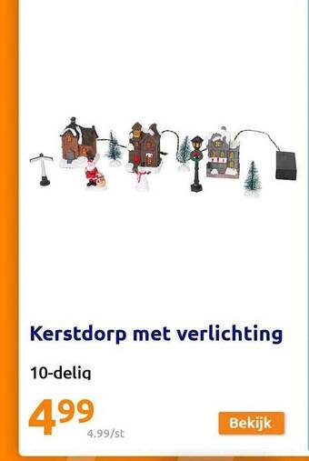 Action Kerstdorp met verlichting aanbieding