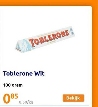 Action Toblerone wit aanbieding
