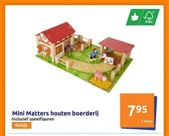 Action Mini matters houten boerderij aanbieding
