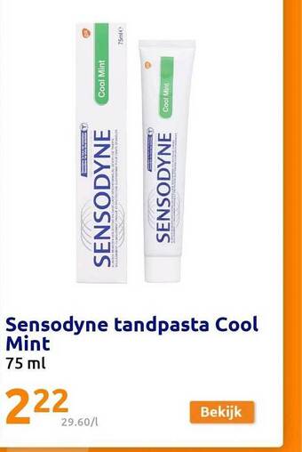 Action Sensodyne tandpasta cool mint aanbieding