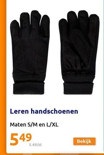 Action Leren handschoenen aanbieding