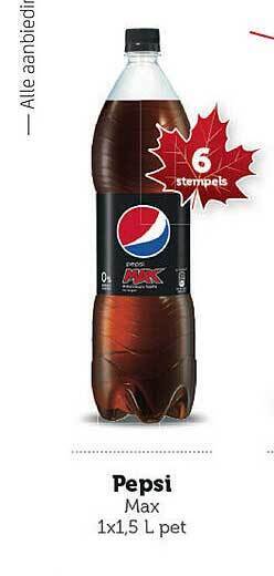 BelBev Pepsi max aanbieding