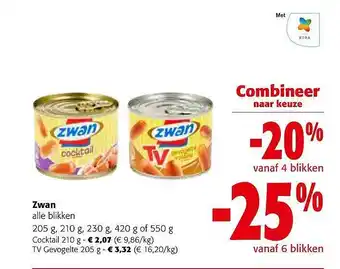 Colruyt Zwan alle blikken aanbieding
