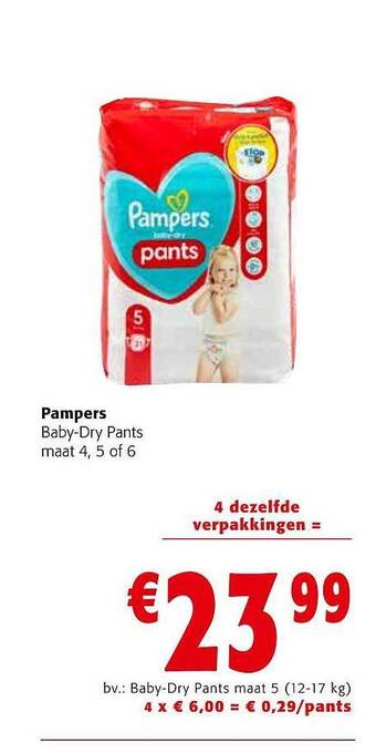 Colruyt Pampers baby-dry pants aanbieding