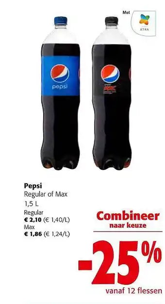 Colruyt Pepsi regular of max aanbieding