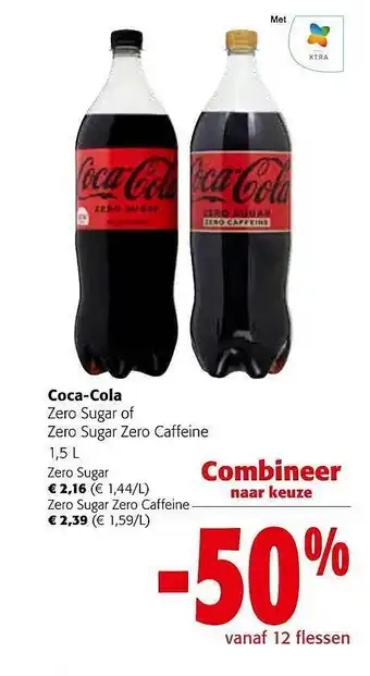 Colruyt Coca-cola zero sugar of zero sugar zero caffeine aanbieding