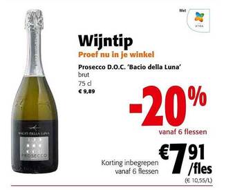 Colruyt Prosecco d.o.c. 'bacio della luna' brut aanbieding