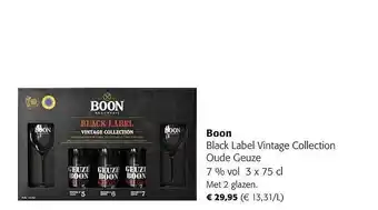 Colruyt Boon black label vintage collection oude geuze aanbieding
