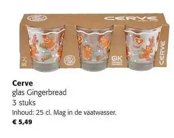 Cerve glas gingerbread 3 stuks