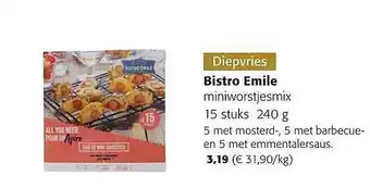 Bistro emile miniworstjesmix