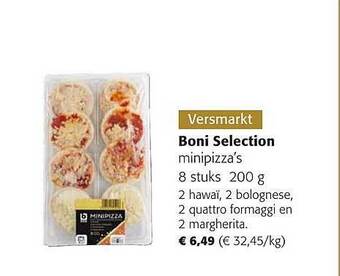 Colruyt Boni selection minipizza's aanbieding