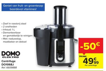 Carrefour Domo elektro centrifuge do1068j aanbieding
