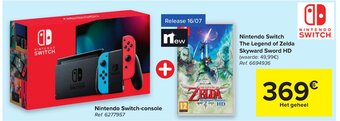 Carrefour Nintendo switch console + nintendo switch the legend of zelda skyward sword hd aanbieding