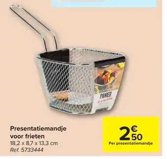 Carrefour Presentatiemandje voor frieten 18.2x8.7x13.3 cm aanbieding