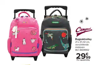Carrefour Campus rugzaktrolley 21x31x12 cm aanbieding