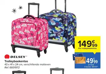 Carrefour Delsey trolleyboekentas 43x41x24 cm aanbieding