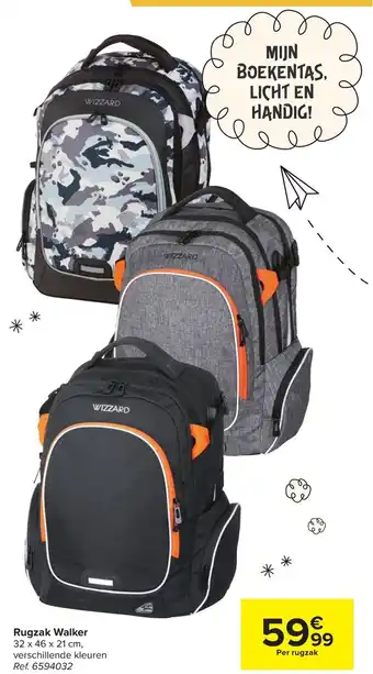 Carrefour Rugzak walker 32x46x21 cm aanbieding