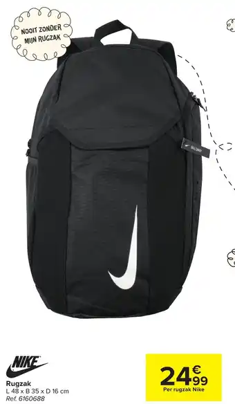 Carrefour Nike rugzak l 48 x b 35 x d 16 cm aanbieding