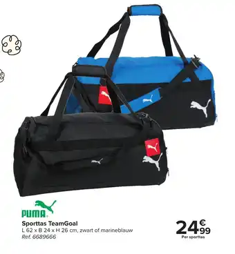 Puma sporttas teamgoal l 62 x b 24 x h 26 cm