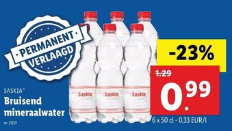 Lidl Saskia Bruisend mineraalwater aanbieding
