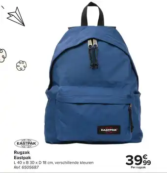 Carrefour Rugzak eastpack l 40 x b 30 x d 18 cm aanbieding