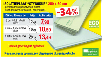 Hubo Isolatieplaat Styrodur aanbieding