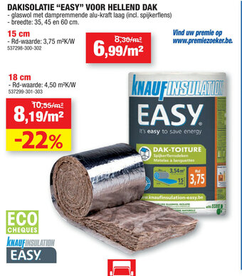 Hubo Dakisolatie Easy Voor Hellend Dak aanbieding
